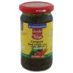 Telugu Foods Gongura Red Chilli Pickle with Garlic 300 g (Jar)
