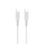 Stuffcool Type-C to Type-C 150 cm (1.5 meter) 100 Watts E-marker Cable, White