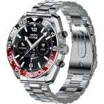 Alt Regal Met Smartwatch with Bluetooth Calling, 1.28 Inch TFT Screen,Luxury Metallic Strap IP67 Water Resistance, Heart Rate, SPO2, Upto 7 days battery,In Built Game,Red Silver