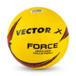 Vector X Volleyball Force Rubber Moulded Size 4 Yellow Red