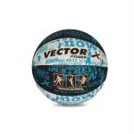 Vector X Basketball Rubber Size 7 Black White Blue