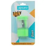 Apsara Assorted Tidy-up 2 in 1 Sharpener + Eraser Combo