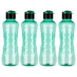 Home One Jazz Assorted Plastic Bottle Set of 4 (1 L) - Design / Colour may vary