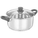 Kitchen Essentials Stainless Steel Silver Sauce Pots N Handi 3 L