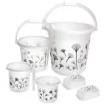 Joyo Premium Bathroom set | Bath Set| Bucket 18L , Bucket 16 L, Mug 1.5 L , Mug 1L, Soap Holder 2 |Set of 6 | Multi Color