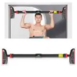Cockatoo Pull-Master Pull Up Bar for Home, No Screws with Locking Mechanism (Max 200Kg) Black Red