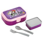 Nakoda Assorted Printed Plastic Big Donut Lunch Box 650 ml - Design/colour may vary