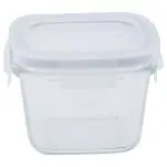 Home One Transparent Borosilicate Glass Square Container 150 ml