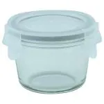 Home One Transparent Borosilicate Glass Round Container 130 ml