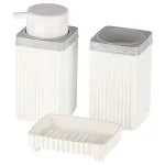 Home One Assorted Plastic Orbit Soap Dispenser (Set of 3) - Design/colour may vary