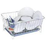 LiMETRO STEEL Stainless Steel Dish Drainer | After Wash Utensils Basket (Dish Rack with Tray)
