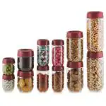 Mastercook Plastic Munza Container 250 ml x 2/ 450 ml x 4 / 550 ml x 2 / 900 ml x 2 / 1200 ml x 2 (Set of 12)