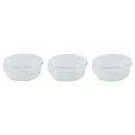 Borosil Glass Round Tiffin 400 ml (Set of 3)