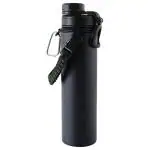 The Better Home Black Stainless-Steel Insulated Water Bottle with Rope 720 ml