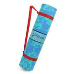 Fitness Mantra 4mm Super Soft, Anti-Slip Marble Design Yoga Mat with Carrying Strap Blue, Yoga Mats