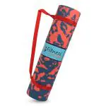 Fitness Mantra 4mm Super Soft, Anti-Slip Marble Design Yoga Mat with Carrying Strap Red, Yoga Mats