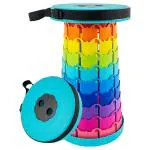Zingla Upgraded-Portable Retractable Folding Stool, Collapsible Telescoping Camping Stool For Adults For Outdoor Fishing Hiking Gardening Travel Bbq 1Pc - Plastic, Multicolor