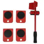 Cubent Lifter/Shifter Tool-4 Pcs 3.9X3.15 Furniture Slides Kit,Furniture Move Roller Tools Max Up for 150Kg/331Lbs 360 Degree Rotatable Pads,Easily Redesign&Rearrange (1)