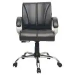 Aulki C-16 Leatherette Executive Boss Office Chair Black, WFH Cushioned Chair | DIY