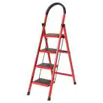 Aulki 4 Step MS Ladder, Heay Duty ladder for Home, with Anti-Skid Steps - 150 kg Capacity