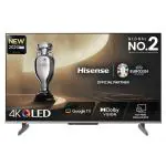 Hisense 139 cm (55 inches) QLED Ultra HD (4K) Smart Google TV 55E68N, Gray