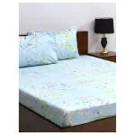 Bombay Dyeing Vista 144 TC Microfiber Magnet Queen Size Bedsheet (220cm X 240cm) with 2 Pillow Covers(69cm X 46cm)