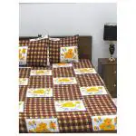 Rubix Home Mesmerize 144 TC Microfiber Multicolor Double Bedsheet (220cm X 220cm) With 2 Pillow covers