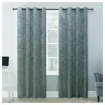 Neela Home HERITAGE Print Curtains 240 GSM - Polyester Door 7Ft Aqua Pack of 2