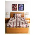 Neela Home Glaze 95 GSM Single Bedsheet with 1 Pillow Cover D4014 Maroon