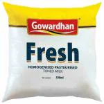 Gowardhan Fresh Toned Milk 500 ml (Pouch)