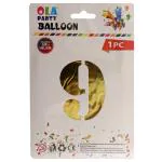 Ola Party 9 Number Foil Balloon