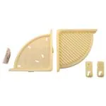 Cipla Plast 3D White Plastic Bathroom Corner Shelf 18x27 cm (2 N)