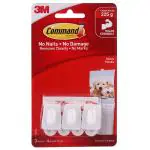 3M Command Micro Hooks (3 hooks & 4 Small Strips)