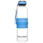Signoraware Aquamarine Blue Cylindrical Glass Bottle 550 ml