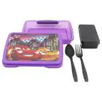 Disney Cars Purple Rectangular Plastic Lunch Box