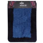 Natura Life Border Navy Blue Polyester Anti-Slip Door Mat 40x60 cm