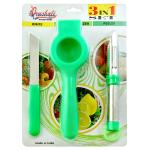 Vrushali Stainless Steel 3 in 1 Peeler, Knife And Lemon Squeezer Set