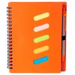 Sonic Orange Notepad With Sticky Notes and Pen