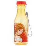 Disney Belle Red & Yellow Cylindrical Plastic Water Bottle 400 ml