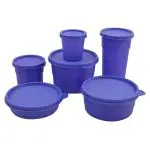 Cello Max Fresh Club Purple Round Plastic Container Set (6 pcs)