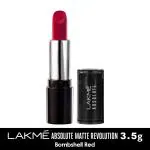 Lakme Absolute Matte Revolution Lip Color, Bombshell Red (101) 3.5 g