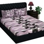 StoryAtHome Metro Chocolate Brown Abstract Cotton Double Bed Sheet with 2 Pillow Covers 250x225 cm