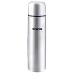 Borosil Thermo Cylindrical Stainless Steel Insulated Flask with Bag 350 ml
