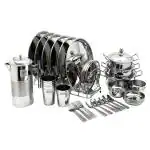 Coconut Stainless Steel Dinner Set (58 Pcs)