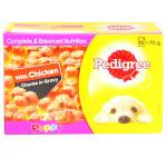 Pedigree Chicken Chunks in Gravy Puppy Food 70 g (Pack of 15)