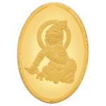 Reliance Jewels Bal Gopal Ovel Gold 24 KT 999 2 GM Coin