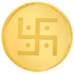 Reliance Jewels Swastik Round Gold 24 KT (999) 0.5 GM Coin