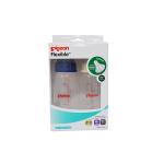 Pigeon Peristaltic Nursing Bottle Twin Pack Kpp Nipple (M) - Blue & White 200 ml