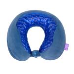 VIAGGI U Shape Cooling Gel Silicon Memory Foam Travel Neck Pillow - Blue