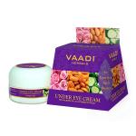 Vaadi Herbals Under Eye Cream - Almond Oil & Cucumber Extract with Pink Rose 30gm